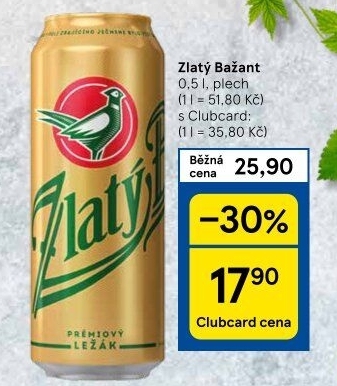 Pivo Zlatý Bažant