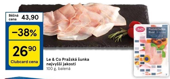 Šunka pražská nejvyšší jakosti LE&amp