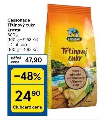 Třtinový cukr Cassonade