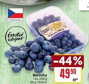Borůvky Čerstvě utrženo