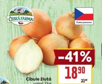Cibule žlutá Česká Farma
