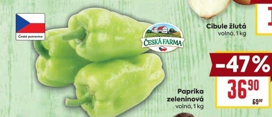 Paprika zelená Česká farma
