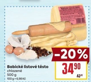 Těsto listové babické Šetra