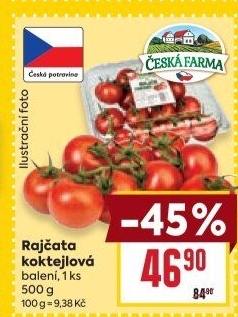 Rajčata koktejlová Česká farma
