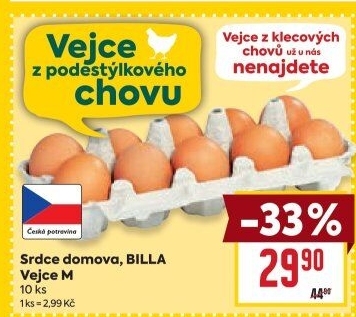 Vejce z podestýlky M Srdce Domova