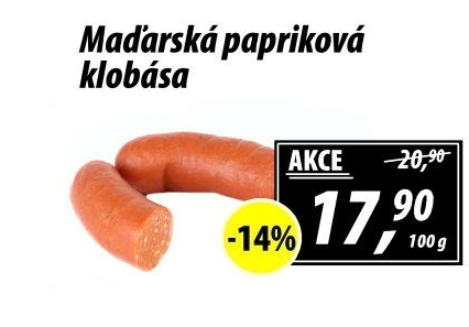 Maďarská papriková klobása