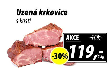 Uzená krkovice s kostí