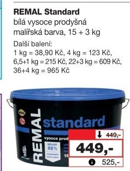 Malířská barva Remal Standard