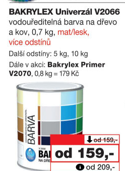 Univerzální email Bakrylex Lesk Barvy a laky Hostivař