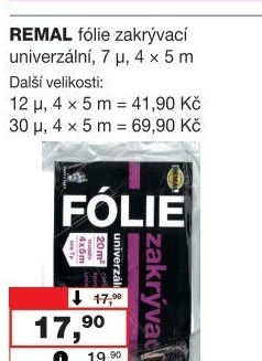 Zakrývací fólie Remal