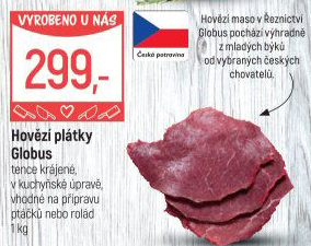 Hovězí plátky Globus