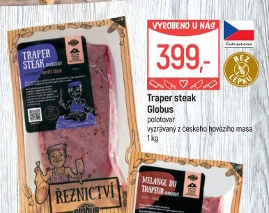 Hovězí steak traper Globus