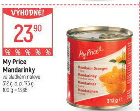 Kompot mandarinky My Price
