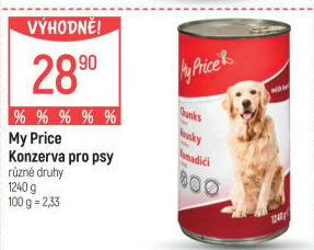 Konzerva pro psy My price