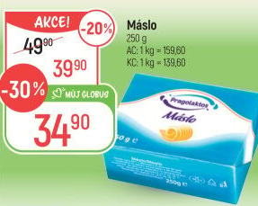 Máslo Mlékárna Pragolaktos
