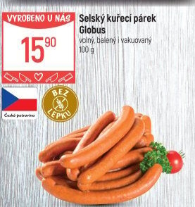 Párky kuřecí Selské Globus
