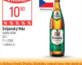 Pivo světlý ležák 11° Svijanský Máz Svijany
