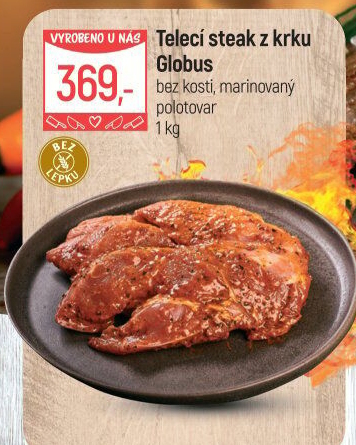 Telecí steak z krku marinovaný Globus
