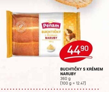 Buchtičky s krémem Naruby Penam