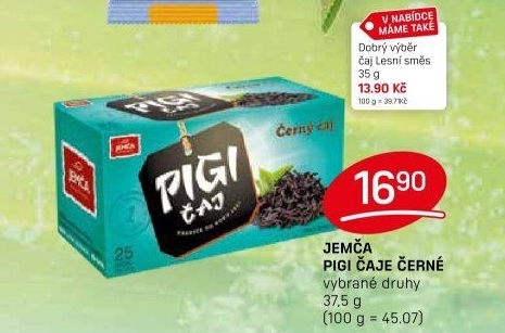 Černý Pigi čaj Jemča