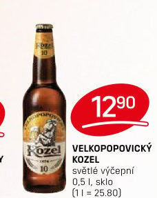 Pivo světlé výčepní 10°Velkopopovický Kozel