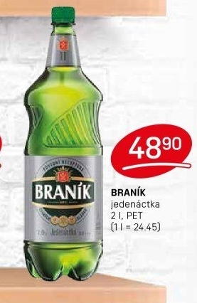 Pivo světlý ležák 11° Jedenáctka Braník