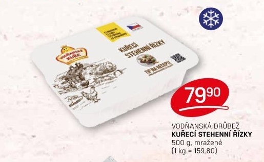 Řízky kuřecí stehenní mražené Vodňanské kuře