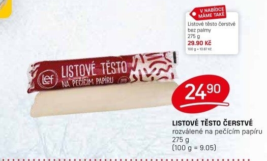 Těsto listové rozválené Lef