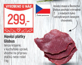 Hovězí plátky Globus