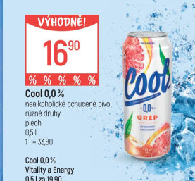 Nealkoholické pivo ochucené Staropramen Cool