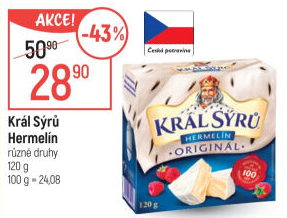 Sýr Hermelín Král sýrů