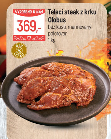 Telecí steak z krku marinovaný Globus