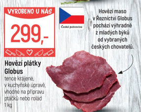 Hovězí plátky Globus