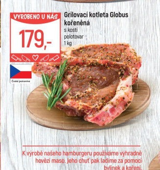 Kotleta na gril s kostí kořeněná Globus
