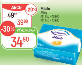Máslo Mlékárna Pragolaktos