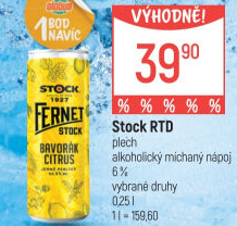 Míchaný nápoj Bavorák Citrus Fernet Stock