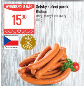 Párky kuřecí Selské Globus
