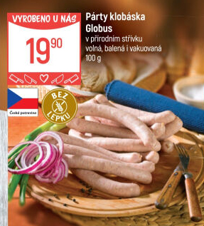 Párty klobása Globus