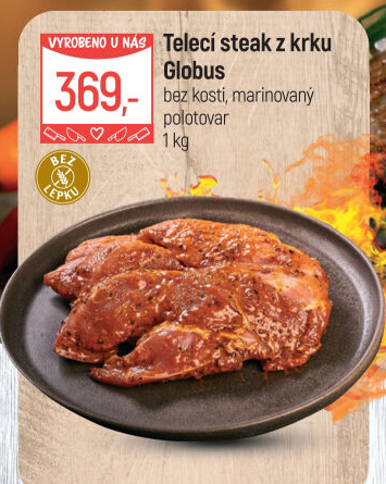 Telecí steak z krku marinovaný Globus