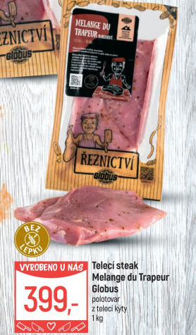 Telecí steak z kýty Melange du Trapeur Globus