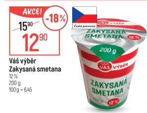 Zakysaná smetana 12% Váš Výběr