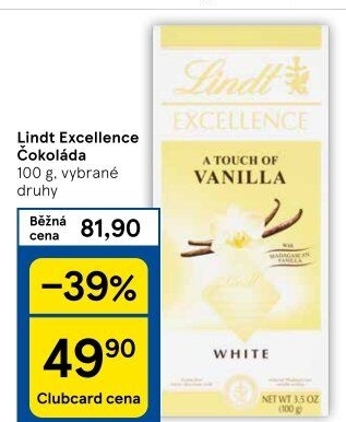 Čokoláda Excellence Lindt