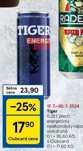 Energetický nápoj Tiger
