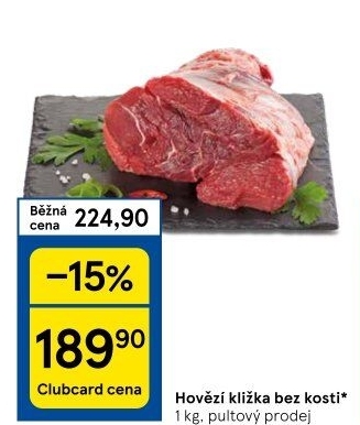 Hovězí přední bez kosti - kližka