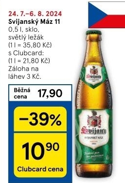 Pivo světlý ležák 11° Svijanský Máz Svijany