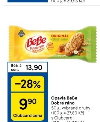 Sušenky BeBe Dobré ráno Opavia