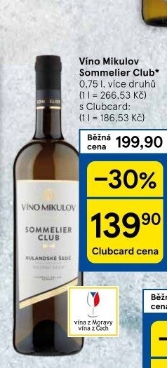Vína Sommelier Club Víno Mikulov