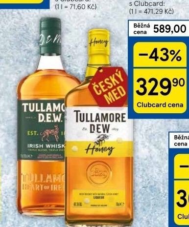 Whiskey irská Tullamore Dew