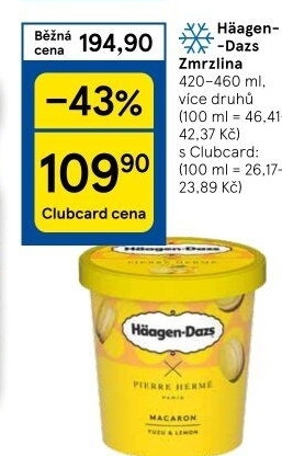Zmrzlina v kelímku Häagen-Dazs