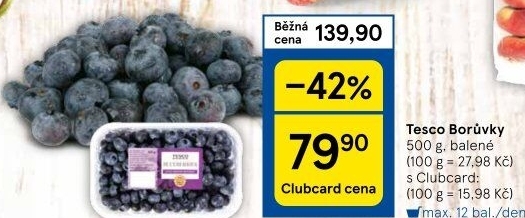 Borůvky Tesco